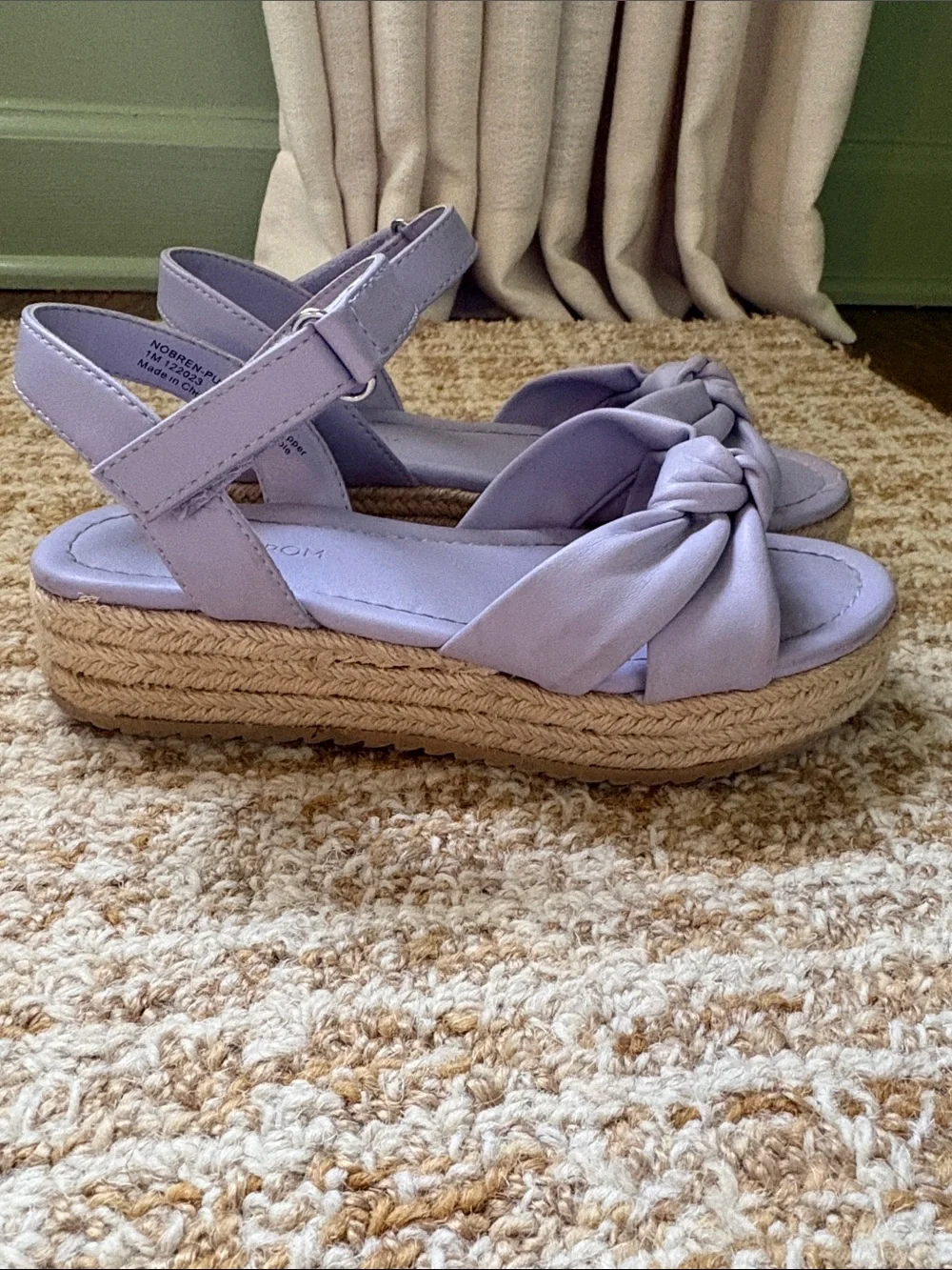 Nordstrom Girls Lilac Knot Ankle-Strap Espadrille Sandals